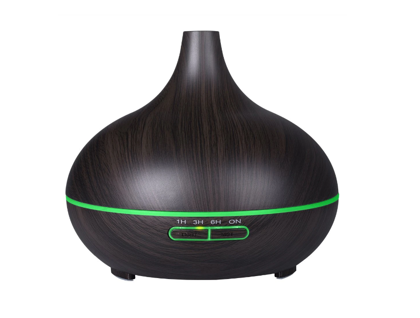 Difuzor De Aromaterapie, Rezervor 500 ml, Lumina Ambientala Din 7 Culori LED, Timer, Silentios