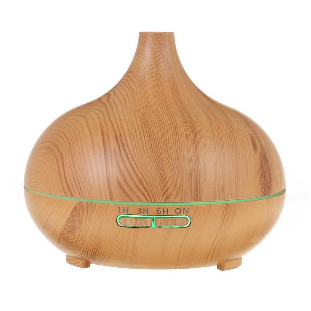 Difuzor De Aromaterapie, Rezervor 500 ml, Lumina Ambientala Din 7 Culori LED, Timer, Silentios
