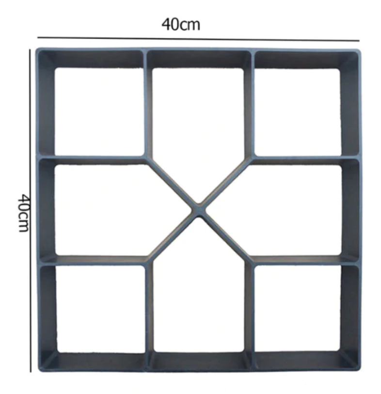 1+1 GRATIS: Matrita Pentru Turnat Pavaje, Piatra Artificiala, Dale Din Beton, Reutilizabila, Dimensiuni 430x430mm