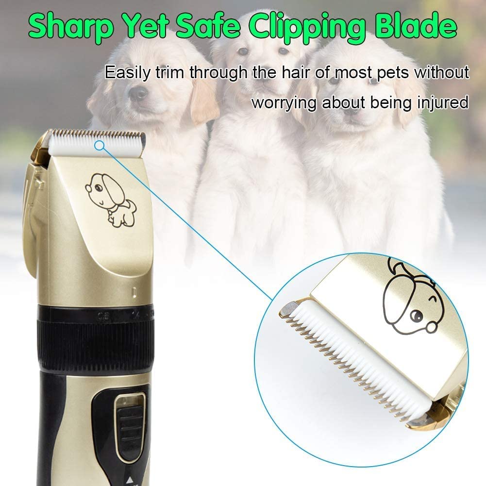 Set De Masina De Tuns Animale Fara Fir, Foarfece De Tuns Si Trimmer Unghii, Functionare Silentioasa, Capete De Tuns Pe Dimensiuni