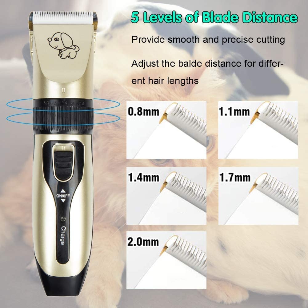 Set De Masina De Tuns Animale Fara Fir, Foarfece De Tuns Si Trimmer Unghii, Functionare Silentioasa, Capete De Tuns Pe Dimensiuni