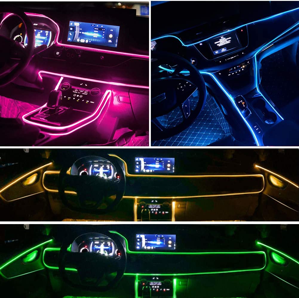 Banda LED RGB, Pentru Interior Auto, Control Din Aplicatie, Lungime 6 M