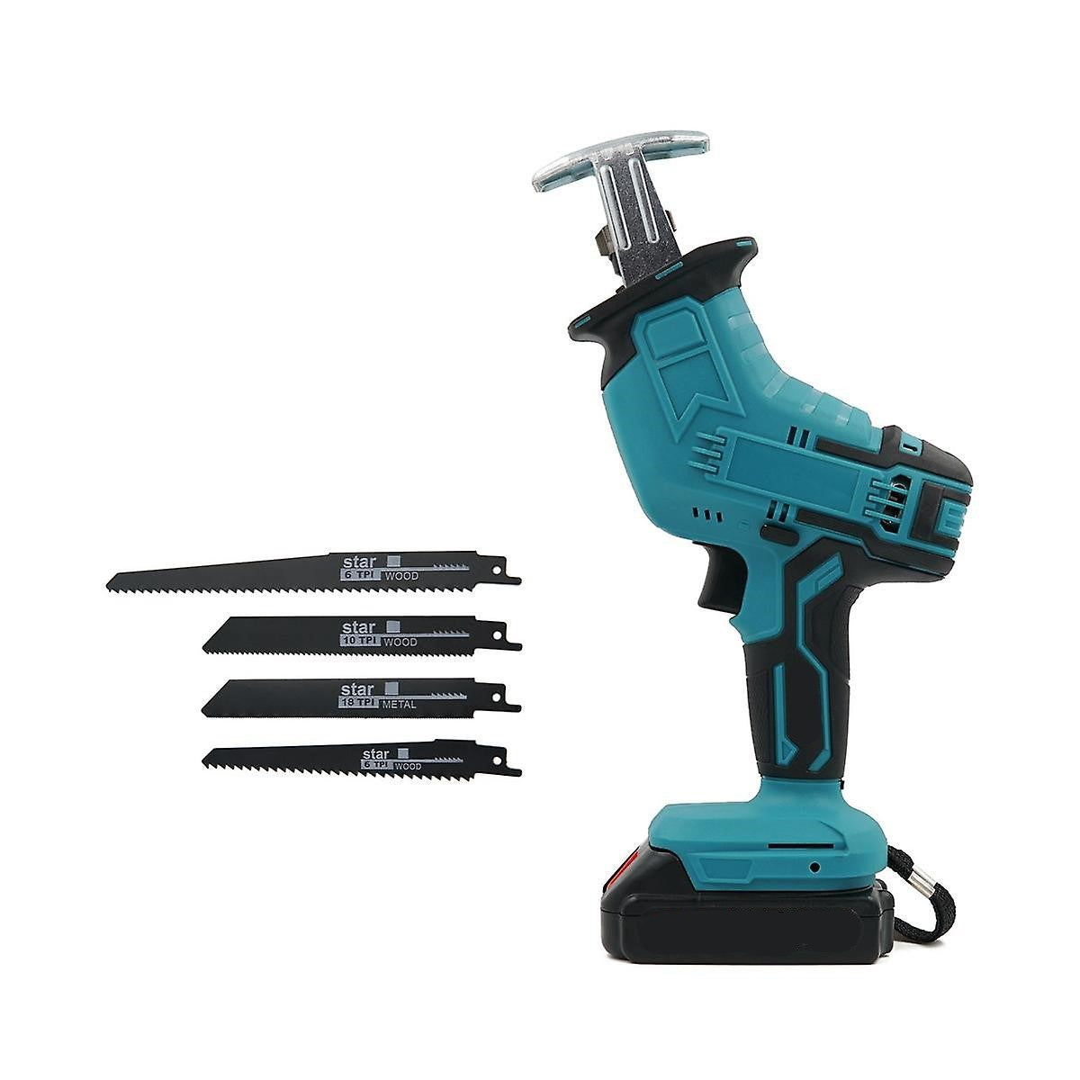 Fierastrau Tip Sabie ExpertGarden®, Pe Acumulatori 24V, 3000 RPM, 4 Lame, Geanta De Plastic Inclusa