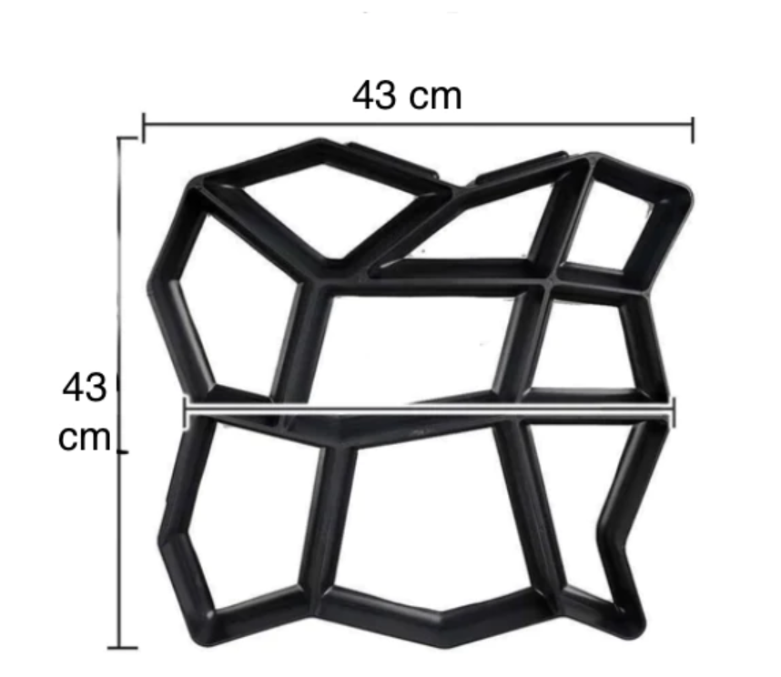 1+1 GRATIS: Matrita Pentru Turnat Pavaje, Piatra Artificiala, Dale Din Beton, Reutilizabila, Dimensiuni 430x430mm