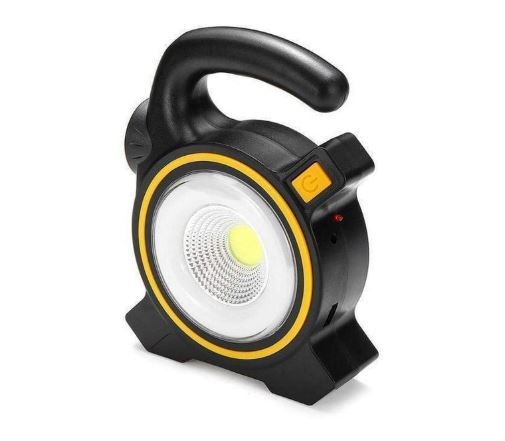 Lanterna Pentru Camping, LED 10W, Incarcare solara, USB Power Bank, Negru