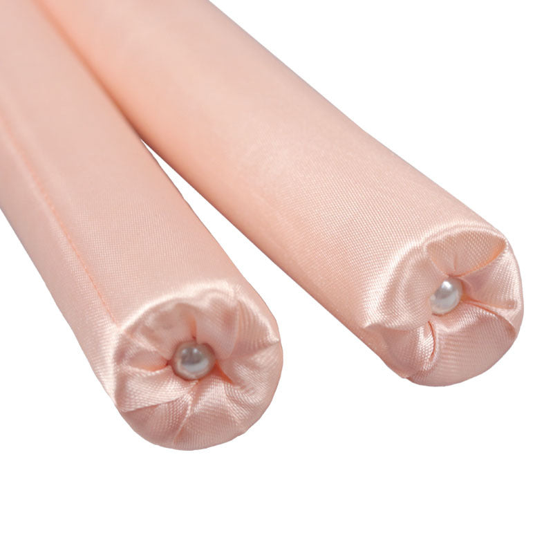 Set Ondulator Fara Caldura Pentru Par, Cu 2 Elastice Din Matase Si 1 Clame, Roz si Albastru+ Perie De Scame CADOU
