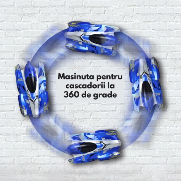 Masinuta Anti-Gravitatie Care Merge Pe Perete, Tavan Si Suprafete Plate, Cu Telecomanda Si Incarcare USB