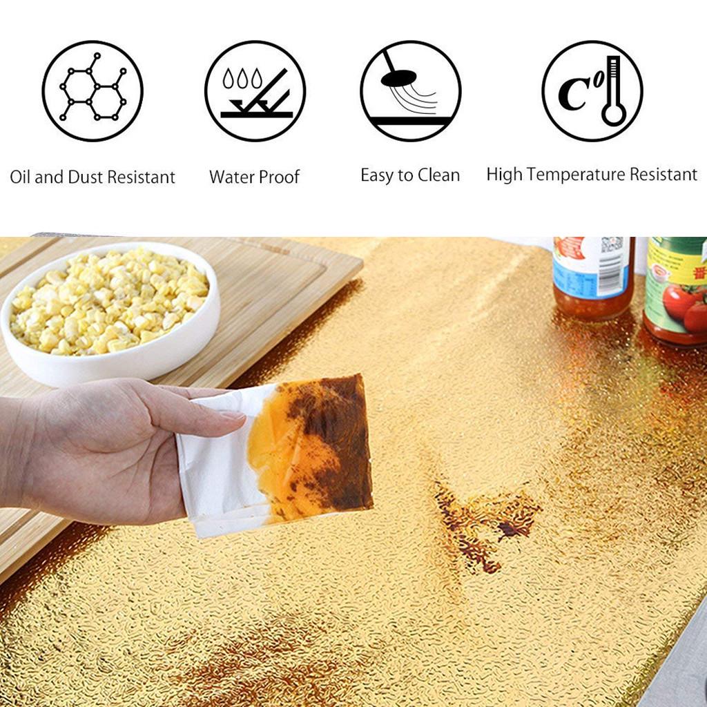 1+1 CADOU Autocolant Pentru Bucatarie Aurie si Argintie Cu Dimensiunea 60x300