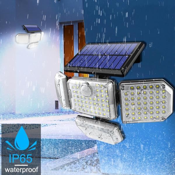 Lampa Solara Cu 4 Capete, Panou Solar Integrat, Rezistenta La Apa Si Praf, 3 Moduri De Iluminare