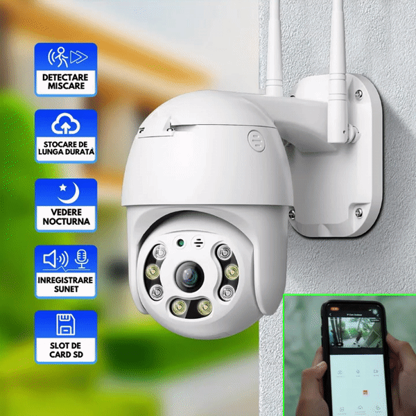 Camera Smart IP Wireless HD Cu Detector De Miscare Si Vedere Nocturna