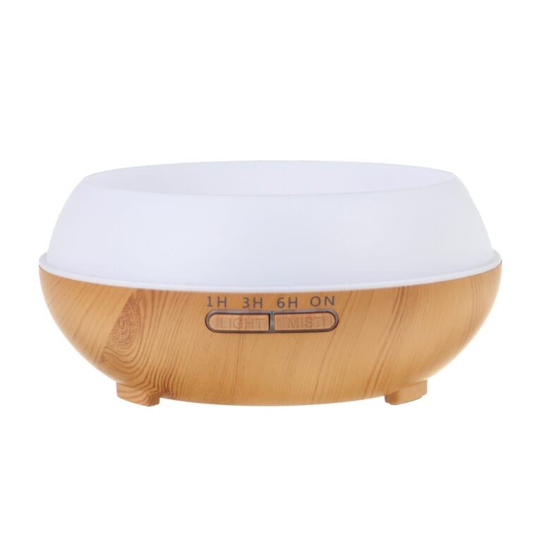 Difuzor De Aromaterapie, Rezervor 500 ml, Lumina Ambientala Din 7 Culori LED, Timer, Silentios