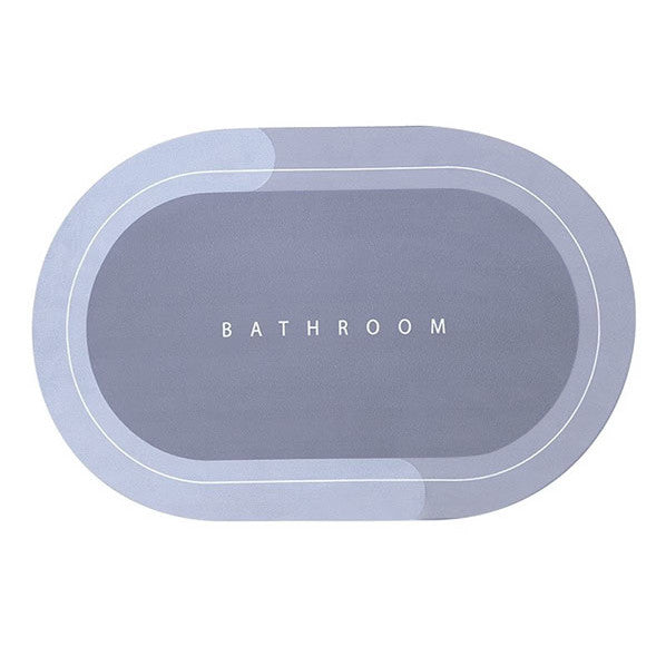Covoras Absorbant Pentru Baie, Cu Uscare Rapida, 78 x 48 cm, Gri Albastrui