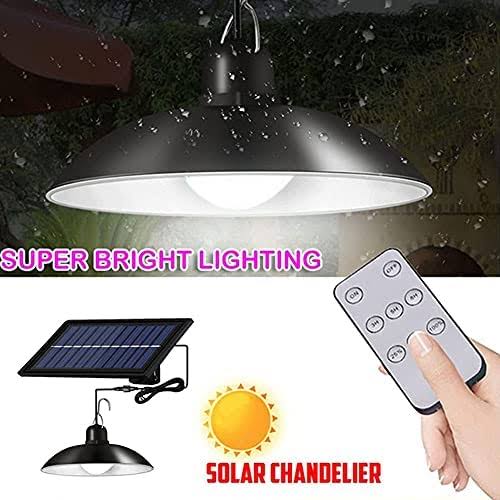 Lampa Suspendata Cu Incarcare Solara, Reglare Intensitate Lumina, Control Prin Telecomanda, Lumina Alb Rece