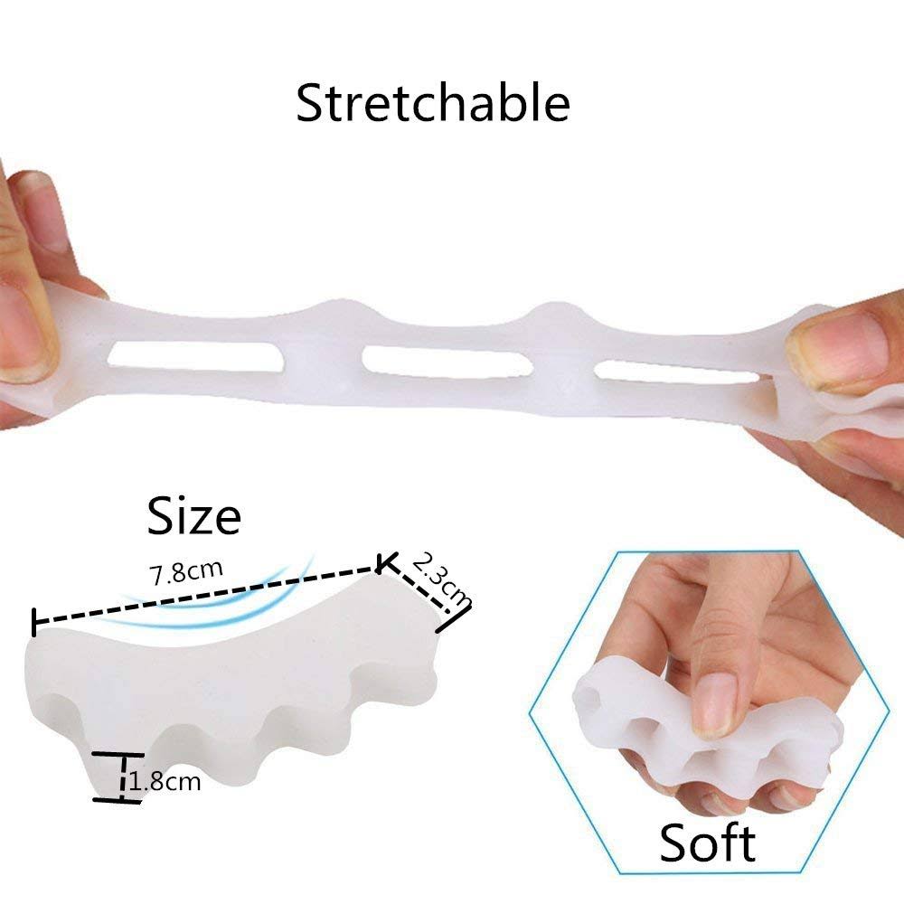 Set de 2 Separatoare Din Gel Silicon Pentru Degetele De La Picioare, Protectie Impotriva Monturilor Si Durerilor