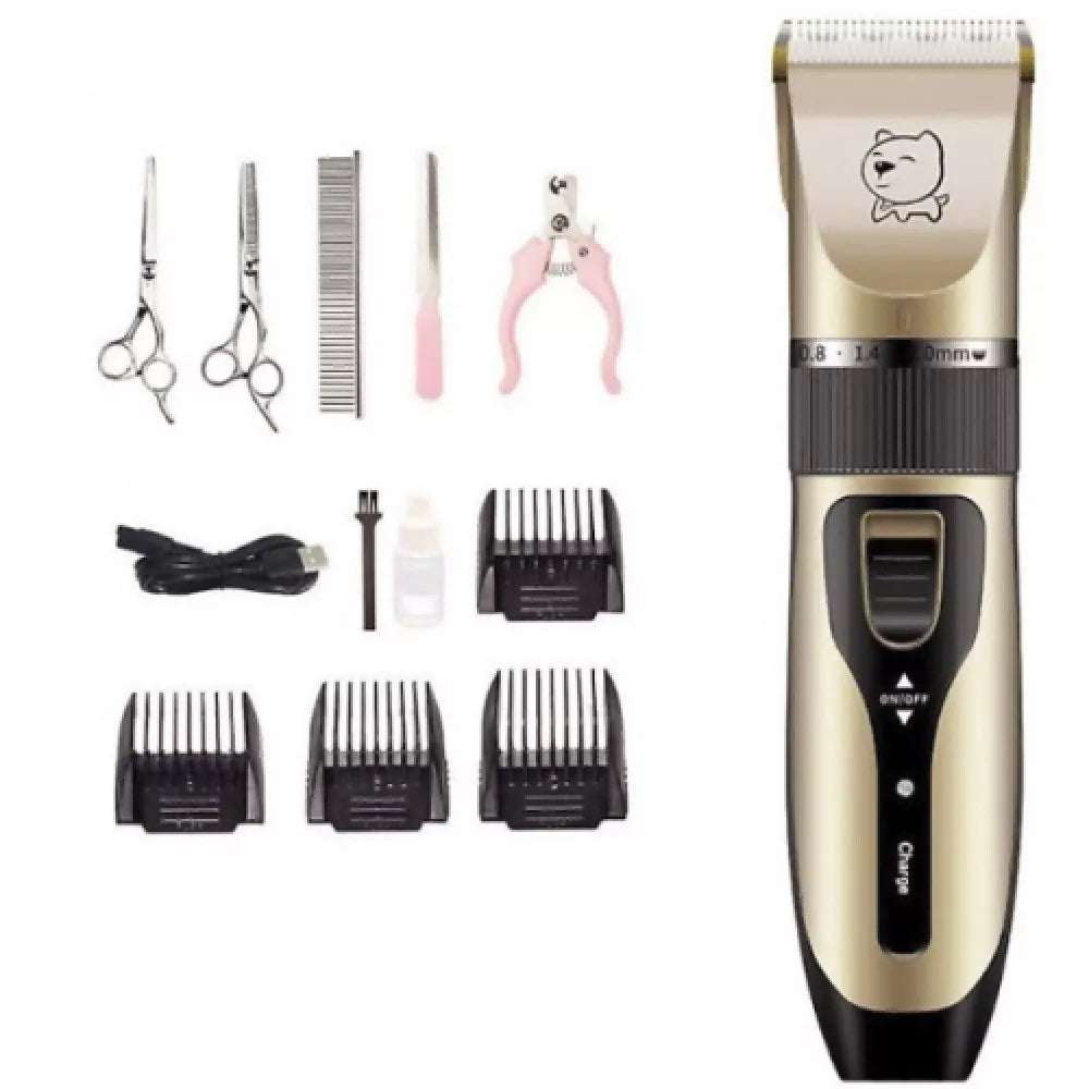 Set De Masina De Tuns Animale Fara Fir, Foarfece De Tuns Si Trimmer Unghii, Functionare Silentioasa, Capete De Tuns Pe Dimensiuni
