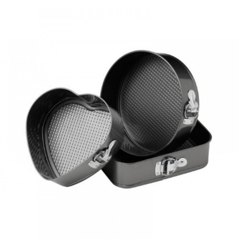 Set 3 Tavi Copt Fund Detasabil Forma Rotunda, Forma Inima Si Forma Patrata