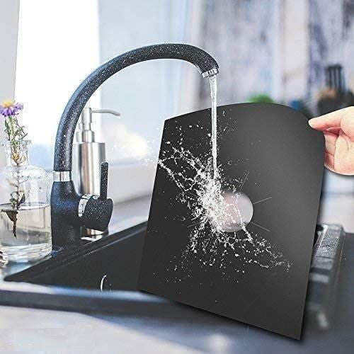 Set De 4 Folii De Protectie Pentru Aragaz, Rezistente La Caldura, 27 x 27 cm