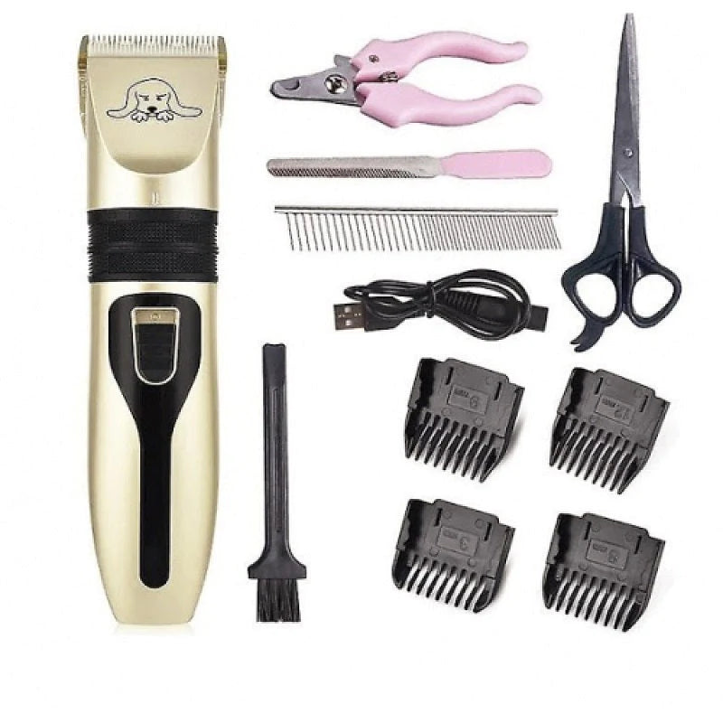 Set De Masina De Tuns Animale Fara Fir, Foarfece De Tuns Si Trimmer Unghii, Functionare Silentioasa, Capete De Tuns Pe Dimensiuni
