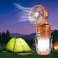 Lampa Solara Pentru Camping, Ventilator Incorporat, Lumina LED Cu Raza De 360 De Grade
