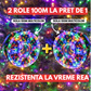 1+1 GRATIS: Instalatie De Craciun, Tip Rola, Cu 1000 LED-uri Mari, Interior sau Exterior, Rezistenta La Vreme Rea, 100 m, Multicolor