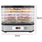 Deshidrator Pentru Fructe, Legume Si Ierburi Aromatice, 5 Nivele, 250W, Cu Afisaj LCD, 40-70 °C