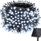 Instalatie De Craciun, Cu Incarcare Solara, LED-uri Mari, Rezistente La Intemperii, 500 LED, Alb Rece, 50m