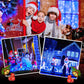 1+1 GRATIS: Instalatie De Craciun, Tip Rola, Cu 200 LED-uri Mari, Interior sau Exterior, Rezistenta La Vreme Rea, 20 m, Albastru Regal