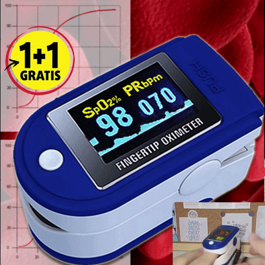 OFERTA 1+1 GRATIS: PulsOximetru PROFESIONAL pentru masurat pulsul si cantitatea de oxigen din sange