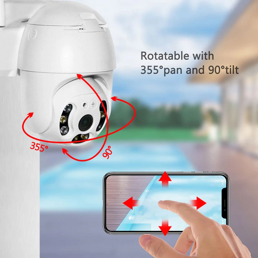 SET 4 X Camera Smart Color Jortan Wifi, IP Vizualizare Live Prin Aplicatie, Senzor de Miscare + 4 CARDURI DE 64GB CADOU