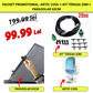 PACHET PROMO: Ventilator Portabil Arctic Cool 360° Cu Apa + Sistem Racire Terasa  Cu Vapori de Apa 20m + Parasolar Auto Tip Acordeon