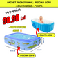 PACHET PROMO:  Piscina Gonflabila Premium 115x 82x 33 cm + Cadita Gonflabila Bebelusi 0–36 luni + Pompa Electrica