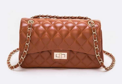 Geanta De Umar Pentru Femei, Curea cu Lant, Din Piele Ecologica Matlasata