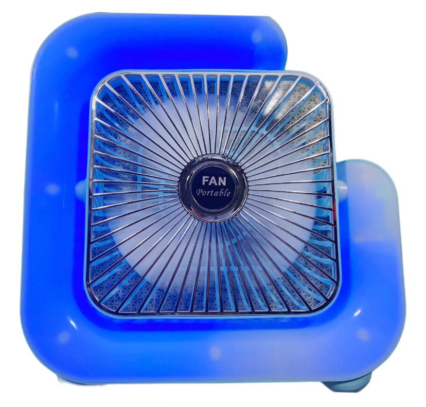 1+1 GRATIS: Ventilator Colorat Portabil Cu Lumina RGB, 3 Trepte de Viteza si Încarcare USB