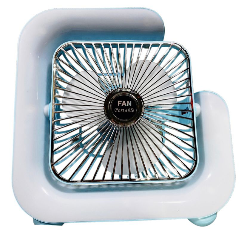 1+1 GRATIS: Ventilator Colorat Portabil Cu Lumina RGB, 3 Trepte de Viteza si Încarcare USB