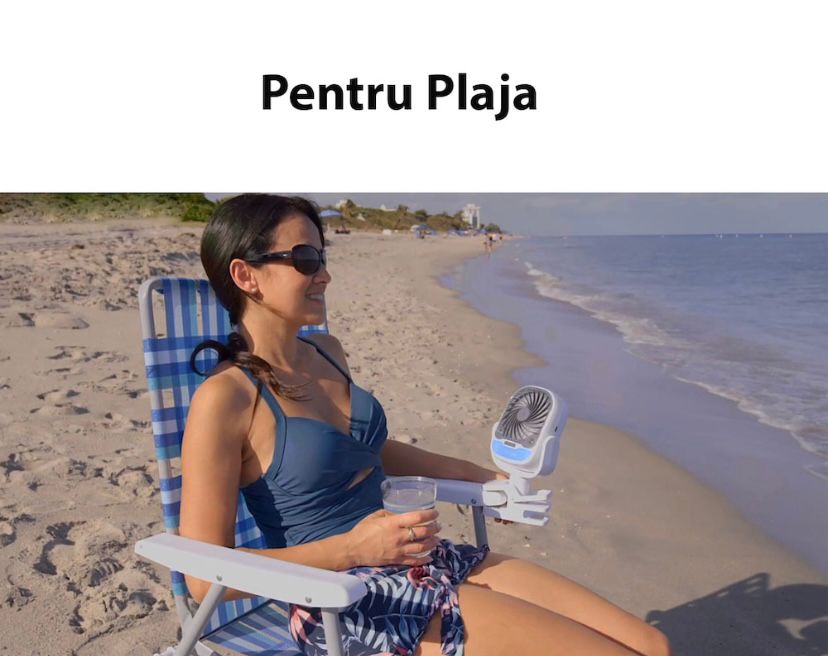 Mini Racitor Portabil Cu Apa Si Gheta Arctic Cool 360° Ideal Pentru Cort, Carucior Bebe