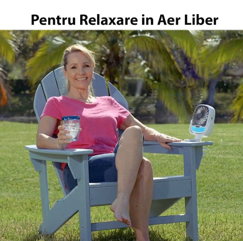 Mini Racitor Portabil Cu Apa Si Gheta Arctic Cool 360° Ideal Pentru Cort, Carucior Bebe