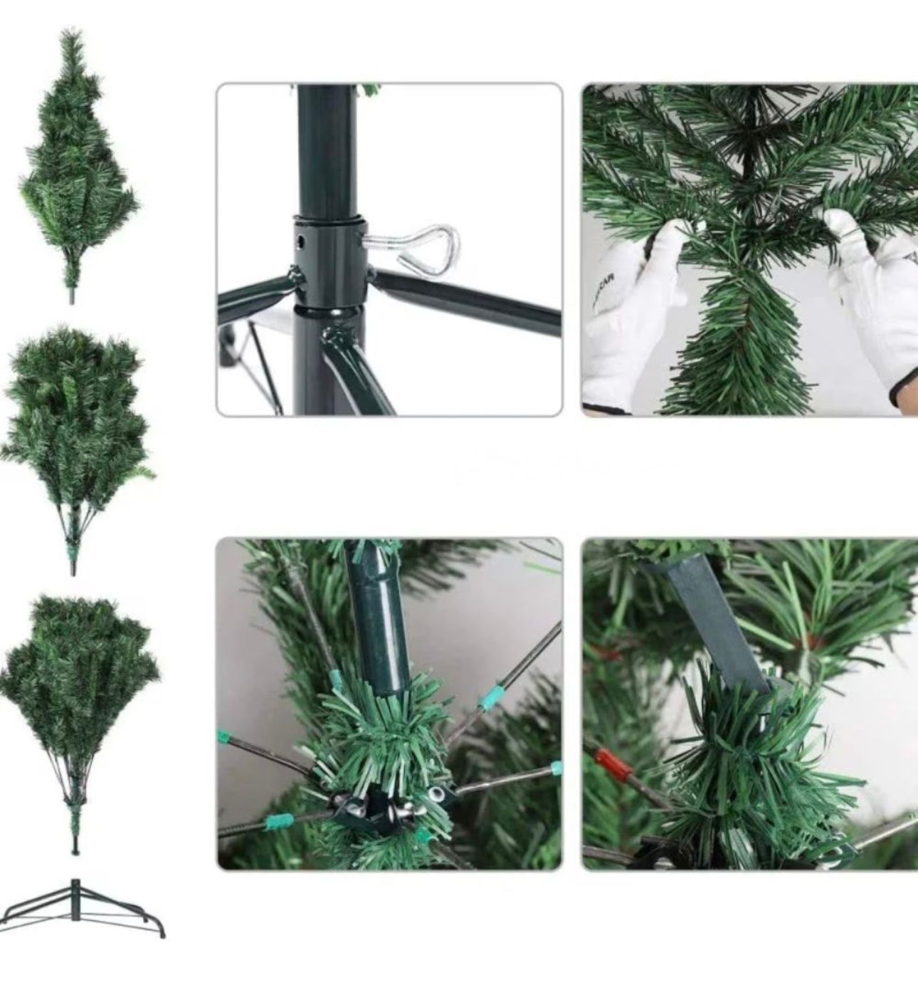 Brad Artificial De Craciun, Cu 45 De Accesorii Pentru Impodobit, 1.8 m Inaltime + Instalatie 10 m CADOU