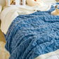 Patura Cocolino Groasa Dubla, Super Soft, Tip Tricotaj, cu Blanita, 200x230 cm