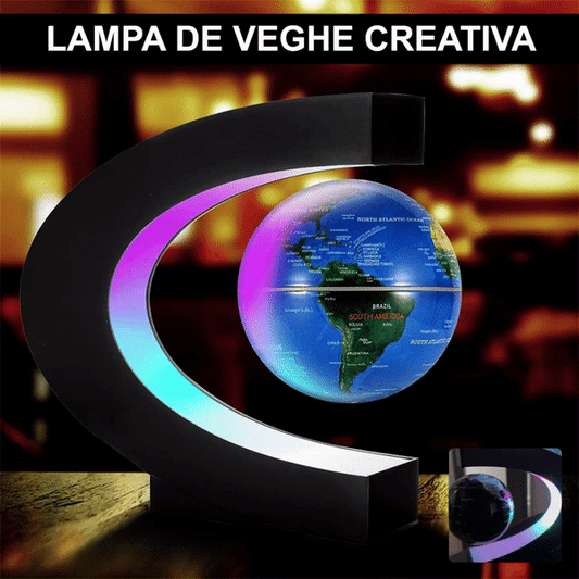 Glob Pamantesc Levitant 360 ⁰, Iluminare LED, Suport Inclus
