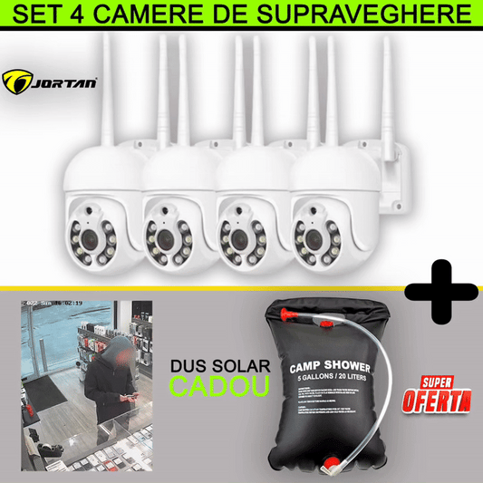 SET 4 X Camera Smart Color Jortan Wifi, IP Vizualizare Live Prin Aplicatie, Senzor de Miscare, CW4 + CADOU
