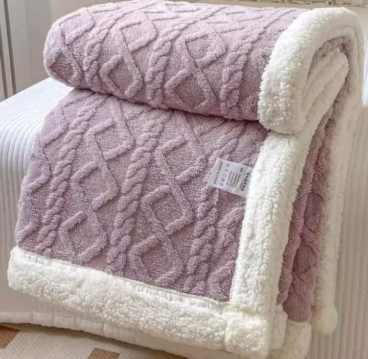 REDUCERE: Patura Cocolino Groasa Dubla, Super Soft, Tip Tricotaj, cu Blanita, 200 x 230 cm