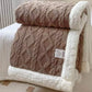 Patura Cocolino Groasa Dubla, Super Soft, Tip Tricotaj, cu Blanita, 200x230 cm