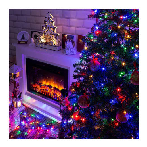 1+1 GRATIS: Instalatie De Craciun, Tip Rola, 100m Cu 1000 LED-uri Mari, Interior sau Exterior, Rezistenta La Vreme Rea, Multicolor, Total 200m Instalatie + Cadou Surpriza