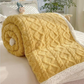 Patura Cocolino Groasa Dubla, Super Soft, Tip Tricotaj, cu Blanita, 200x230 cm