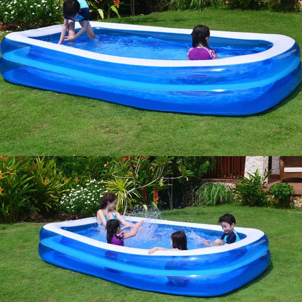 Pachet Promo: Piscina Gonflabila De 201x150x51cm + CADOU Pompa de Umflat