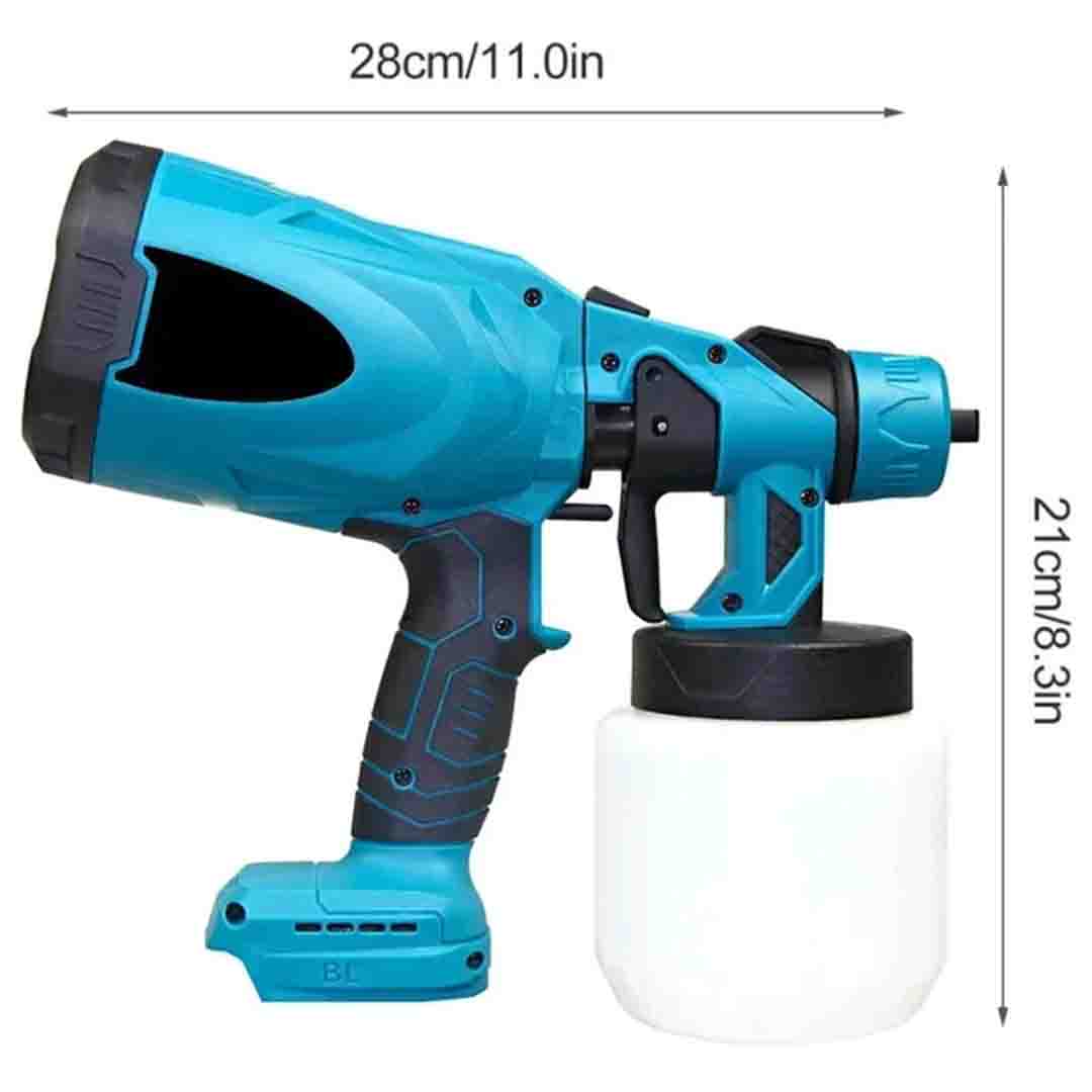 PISTOL DE VOPSIT, 2 ACUMULATORI DE 24V, REZERVOR 800ML, 650ML/MIN + TRUSA DEPOZITARE