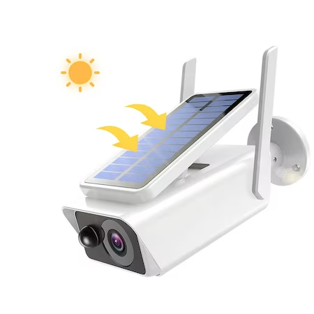 Camera de Supraveghere Solara WIFI, 3 MP FullHD, Exterior, Conectare Telefon, Night Vision, Incarcare Solara, Rezistenta la apa